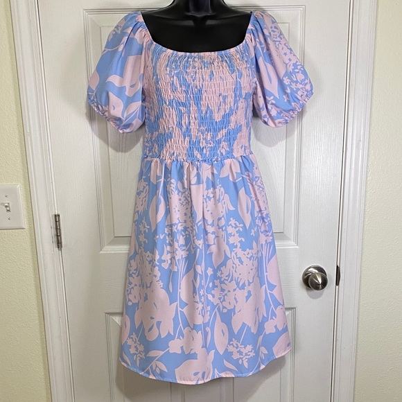 AZ Floral Blue and Pink Dress Small/Medium - Picture 1 of 4